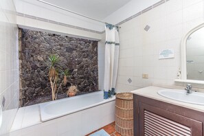 Chuveiro, secador de cabelo, toalhas de banho 