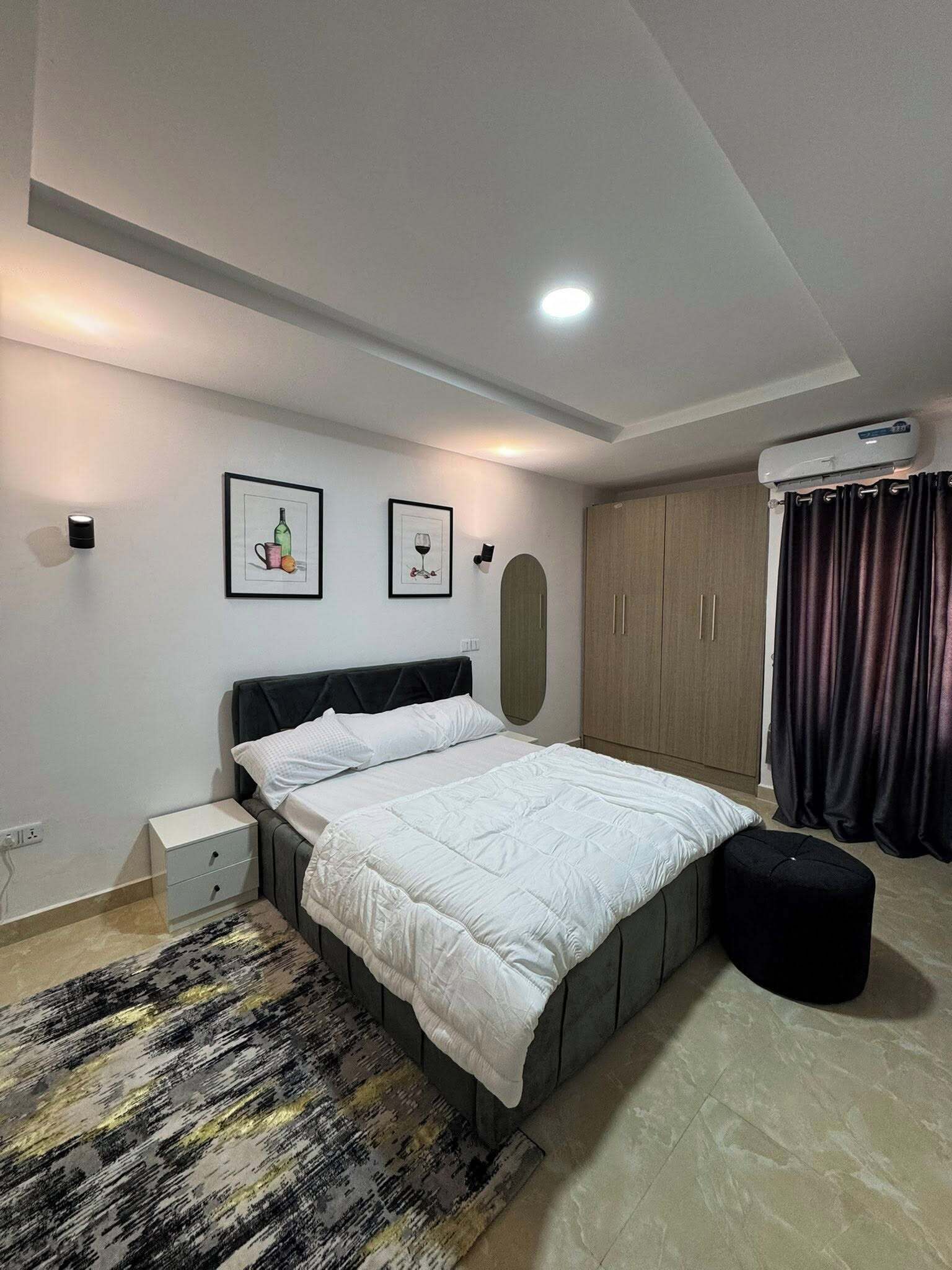 In-room safe, desk, laptop workspace, blackout curtains