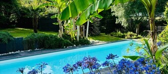 Large 240 m² family home + heated pool (May/Sept) 5 min from beaches.