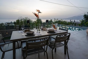 Villa, Patio, Sea View | Outdoor dining - Morea Club West House (Kalamata)
