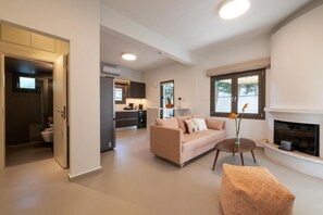 Villa, Patio, Sea View | Living area - Morea Club West House (Kalamata)
