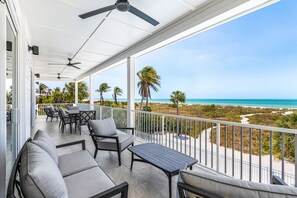 House, 4 Bedrooms | Terrace/patio - 5960 Sunset Beach: 4br Beachfront Home W/ Pool! 4 Bedroom Home (Fort Myers Beach)