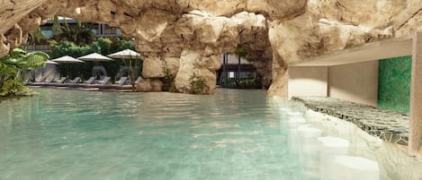 7 bars/lounges, 3 swim-up bars, beach bar