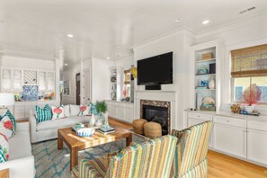 Fireplace - Sip by the Sea - Oceanfront, 5-bedrooms (Pawleys Island)