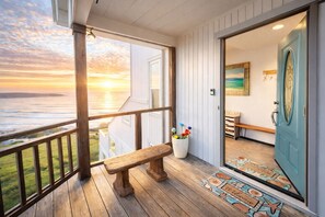 Terrace/patio - NEW Dillon Beach Family Retreat! Ocean View, Hot Tub, Game Room- Bella Oceana (Dillon Beach)