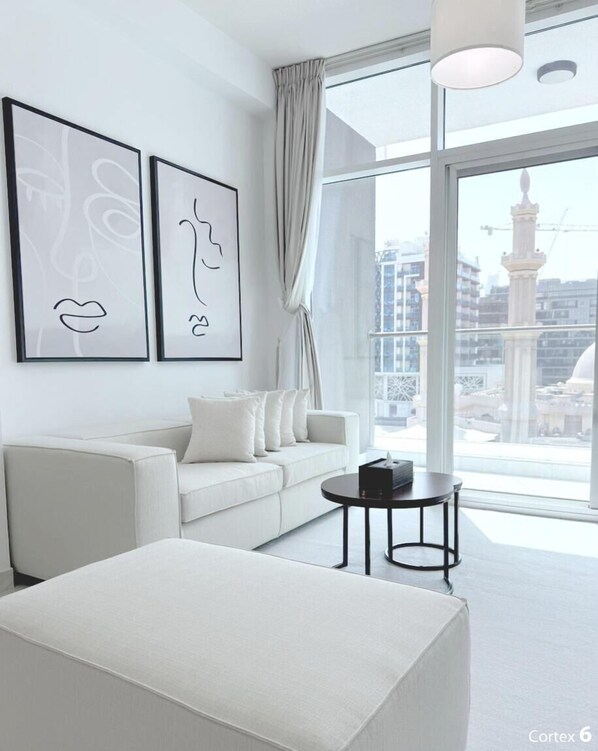 Living area - 1-BHK - Brand New Building - Spacious - Central (Dubai)