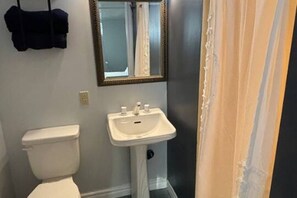 Shower, hair dryer, towels, soap - The Elora Farmhouse (Elora)