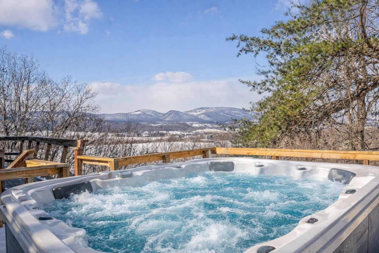 Outdoor spa tub