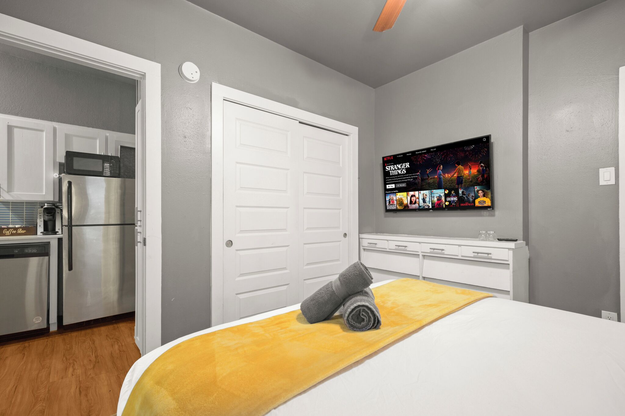 1 bedroom, internet, bed sheets