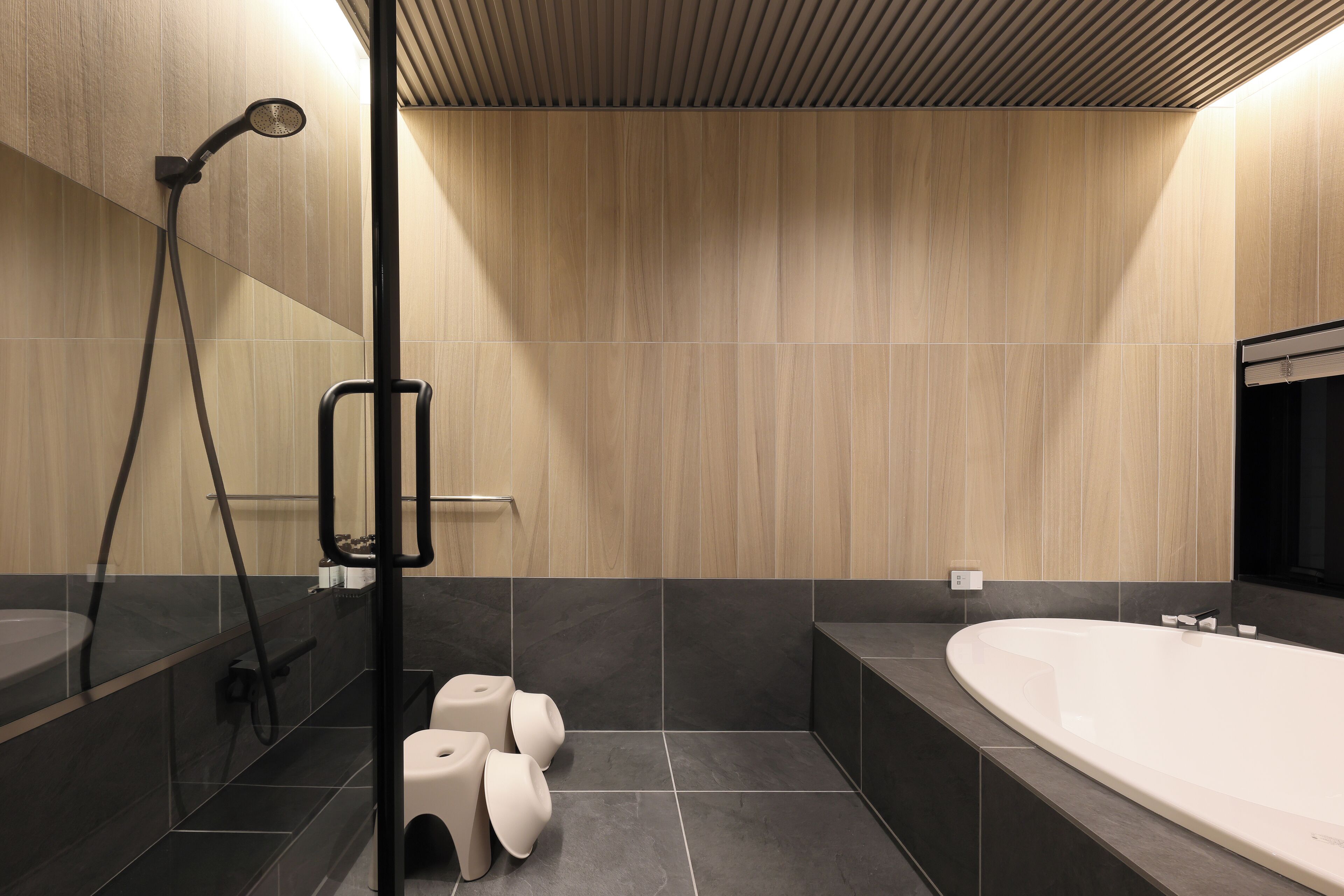 Badewanne und Dusche (separat), Haartrockner, Bademäntel, Handtücher