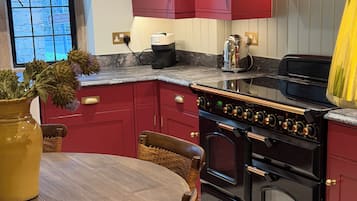 Fridge, oven, dishwasher, coffee/tea maker