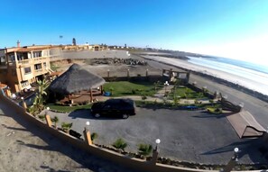 Privatstrand, weißer Sandstrand