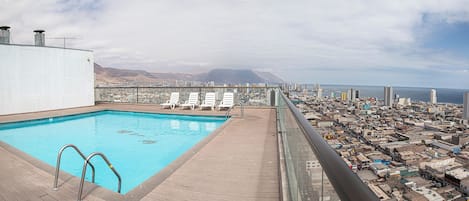 Basic Apartment, Balcony, City View | Pool | Outdoor pool