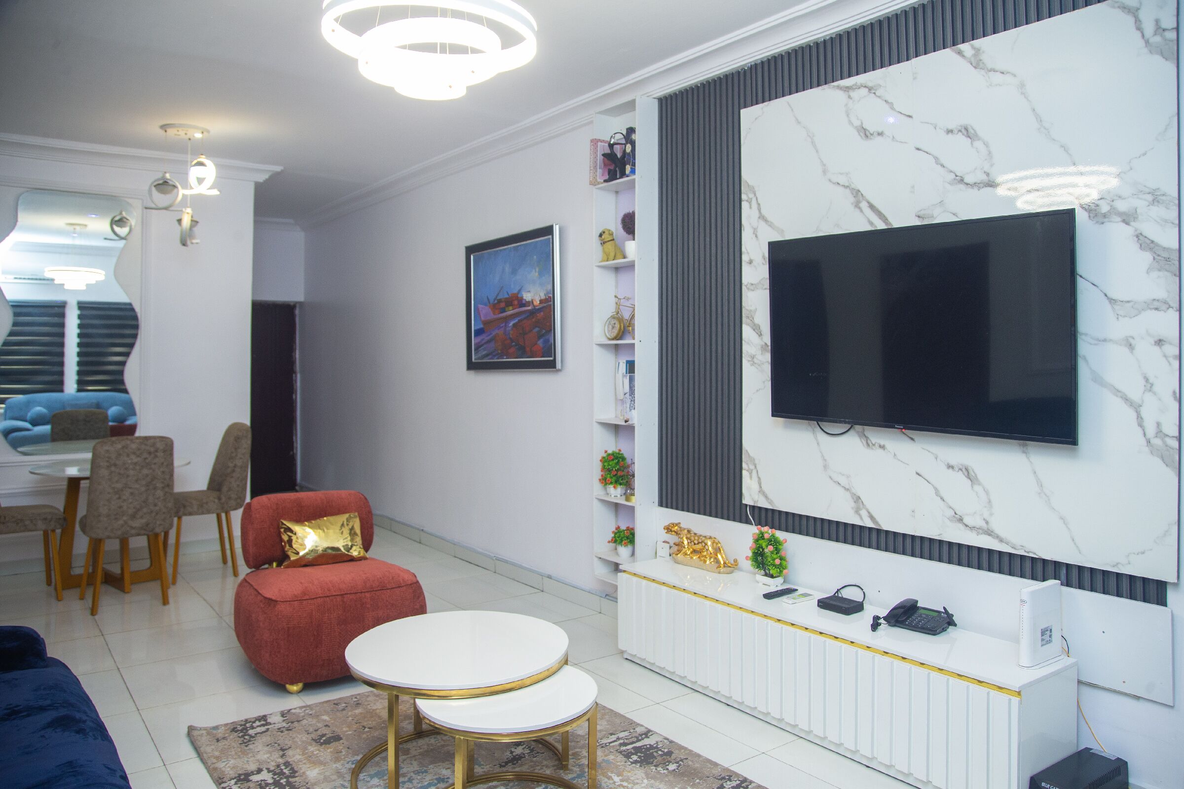 Apartment, 2 Schlafzimmer, Stadtblick | Wohnbereich