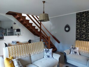Televisie en een open haard