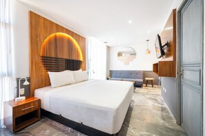 Deluxe-Apartment, Balkon | Zimmersafe, kostenloses WLAN