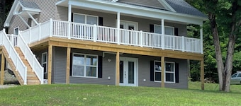 Luckeys Lakehouse is a new 3 bedroom, 2 bath home with lake view and access.