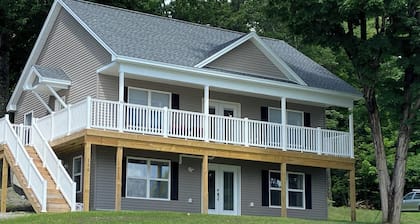 Luckeys Lakehouse is a new 3 bedroom, 2 bath home with lake view and access.