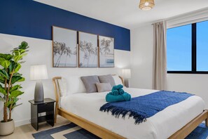 3 bedrooms, desk, iron/ironing board, travel cot