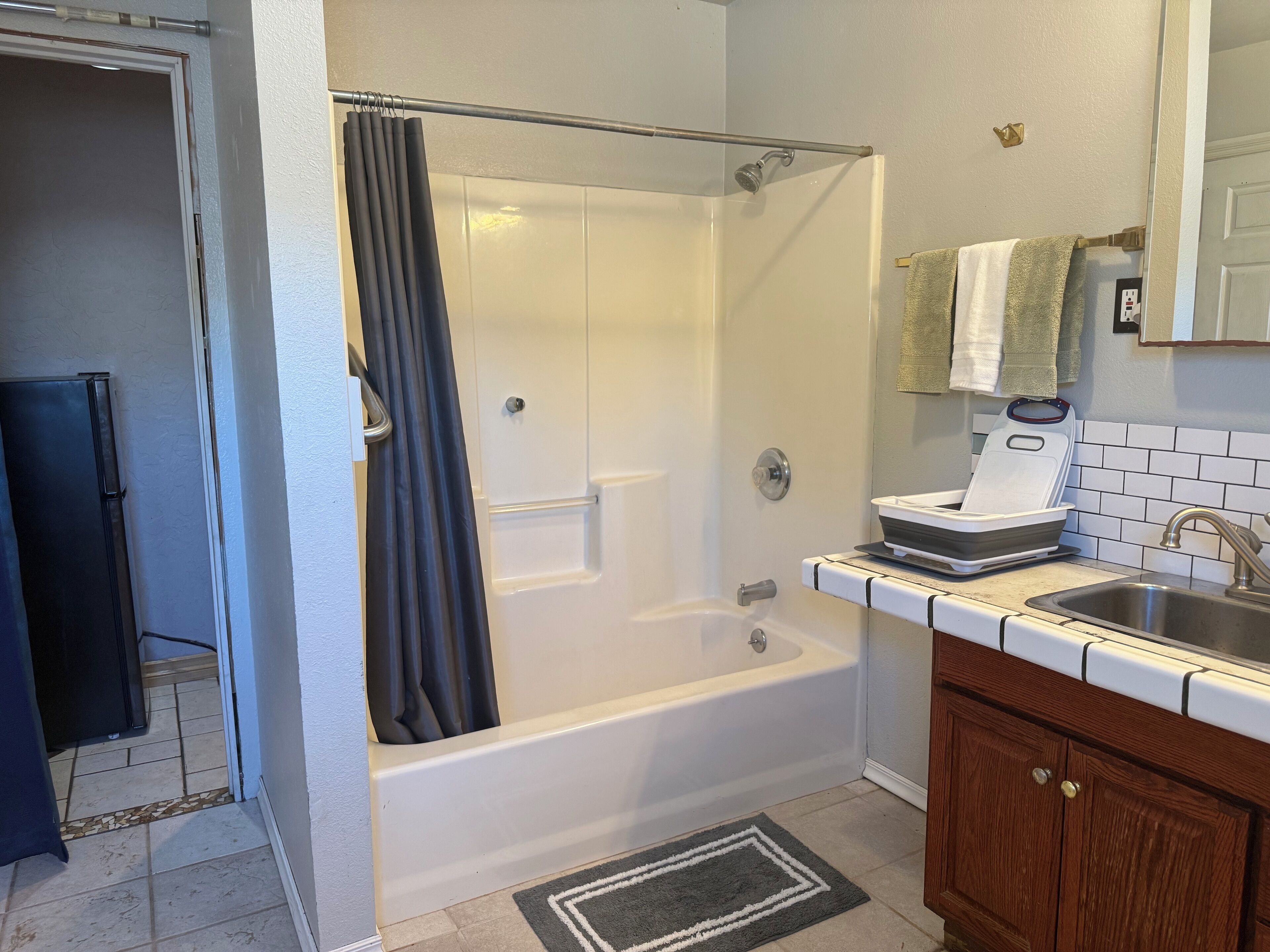 Towels, soap, toilet paper