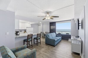 TV - Serene Beachside 1BR | Steps to Beach + Pool & BBQ (Ormond Beach)
