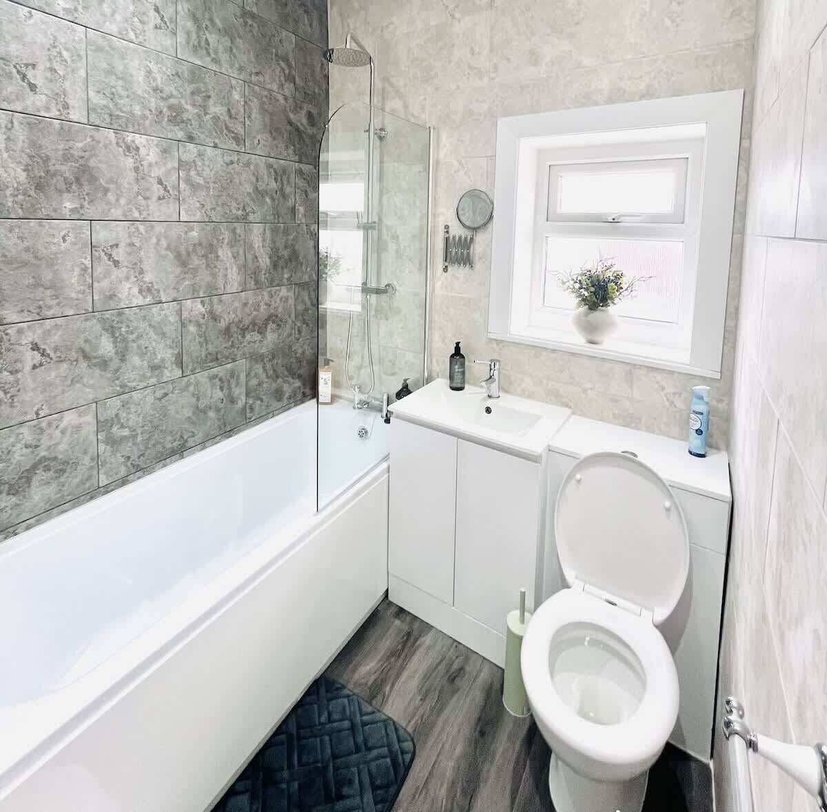 Shower, hair dryer