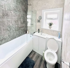 Shower, hair dryer