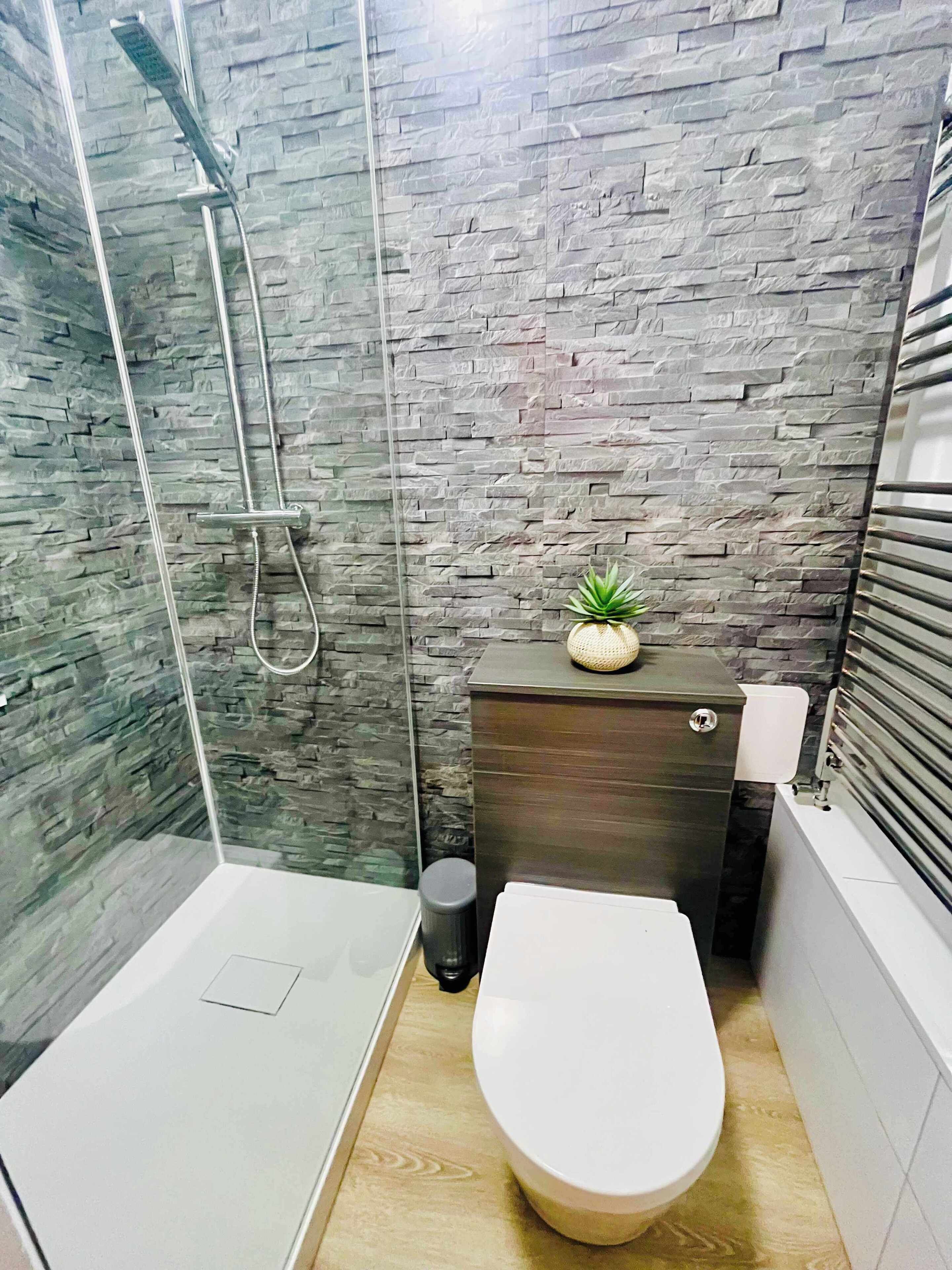 Shower, hair dryer