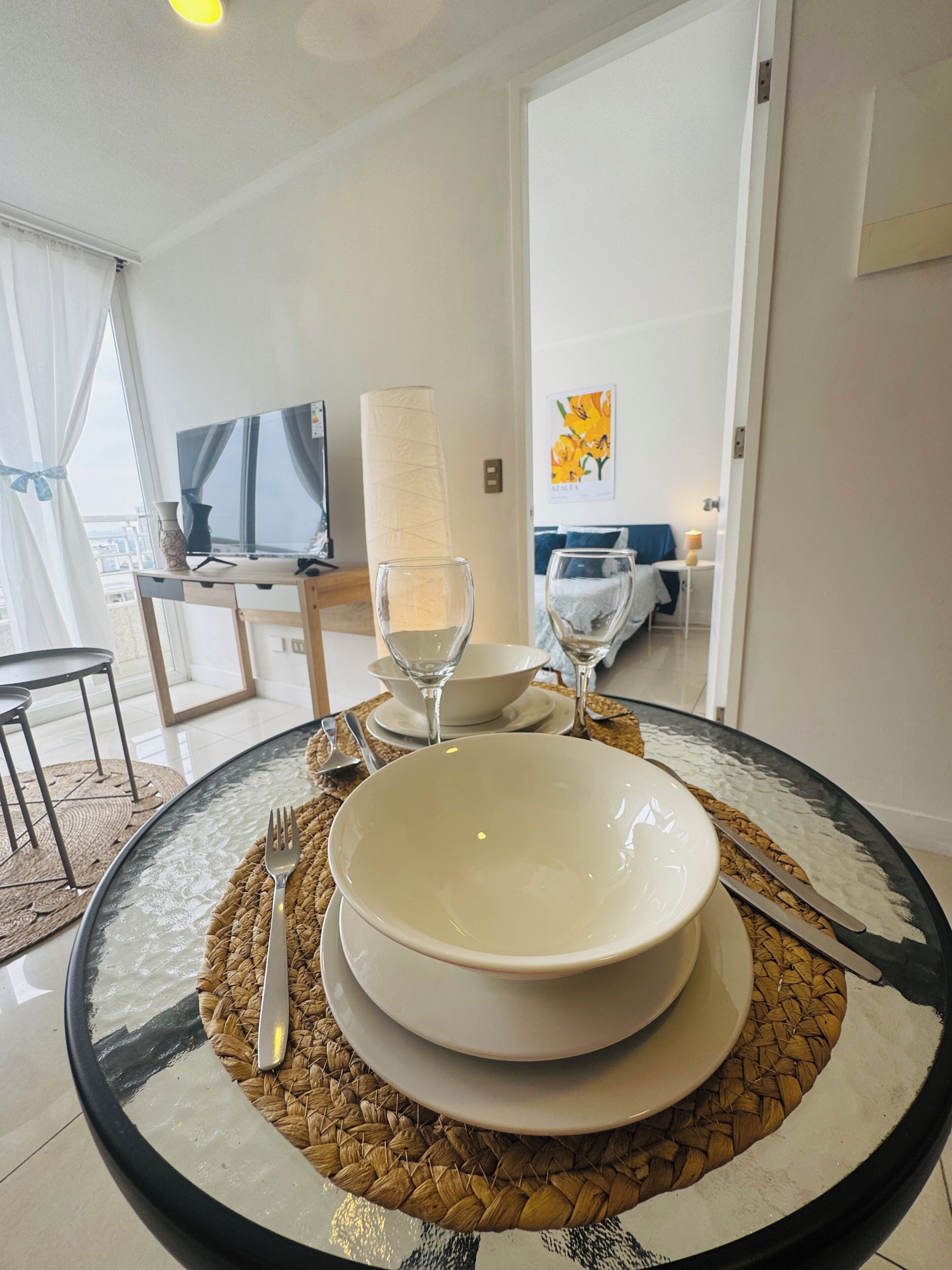 Departamento Confort, balcón, vista a la ciudad | Interior