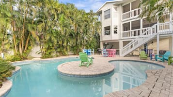 Een verwarmd zwembad