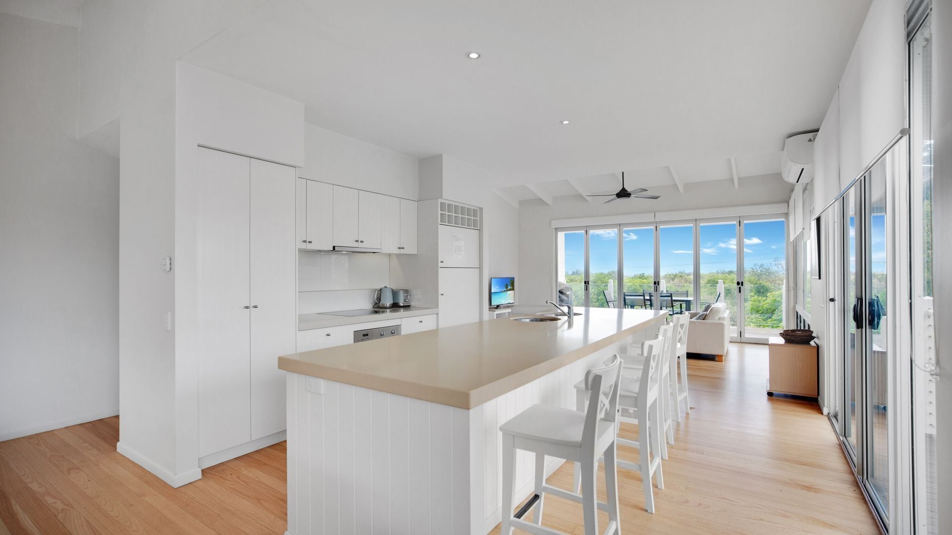 Fridge, oven, stovetop