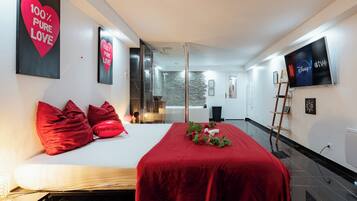 1 sovrum, internet och sängkläder