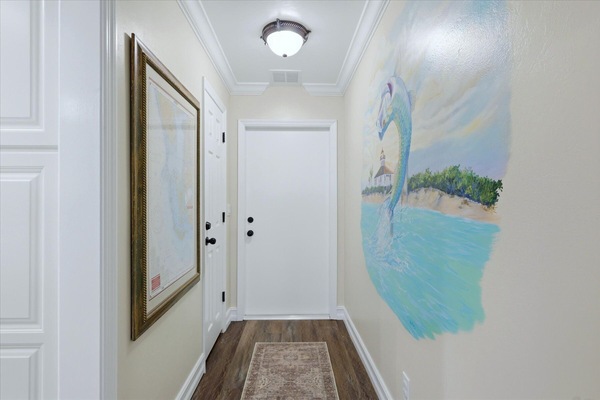 Entrance with Hand Painted Mural