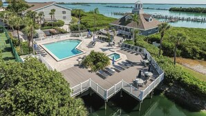 A heated pool - Boca Grande North - 45: Stylish 2BR condo with bay views in Boca Grande, perfect for 4 guests. (Boca Grande)