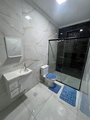 Towels, soap, toilet paper