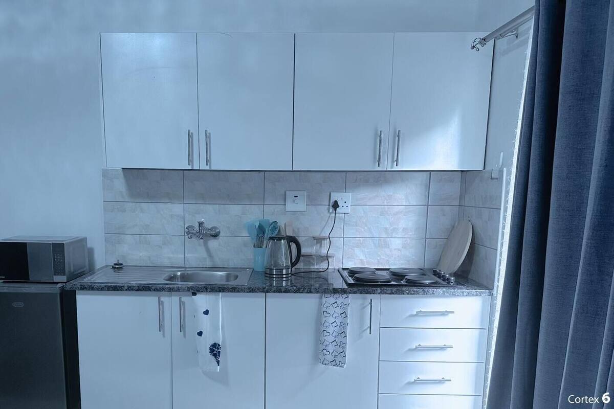 Căn hộ dành cho gia đình, 1 phòng ngủ, bếp, quang cảnh vườn | Bếp riêng | Tủ lạnh nhỏ, lò vi sóng, bếp nấu, dụng cụ nấu nướng/bát dĩa/dao nĩa