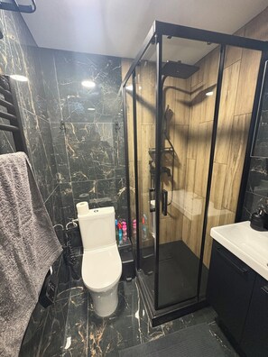 Towels, soap, toilet paper