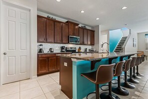 Fridge, microwave, oven, stovetop - Sun Kissed Oasis at Solara - 9 Bedrooms  -Games, Pool & Togetherness (Kissimmee)