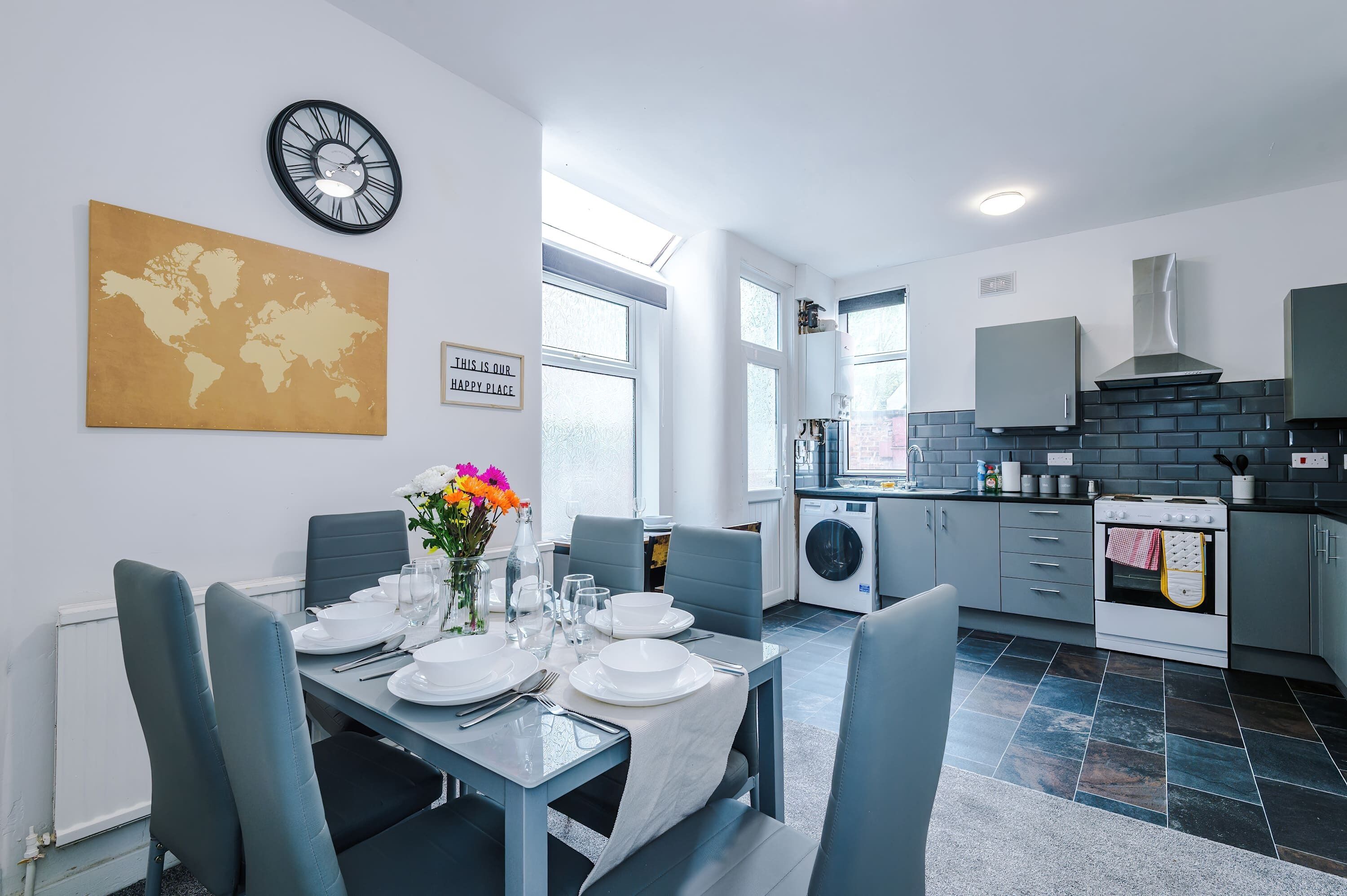 Dining Room: Enjoy meals in style with a sunlit space perfect for gatherings and good times!