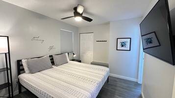 2 bedrooms, iron/ironing board, WiFi, bed sheets