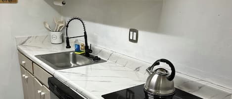 Microwave, oven, stovetop, dishwasher