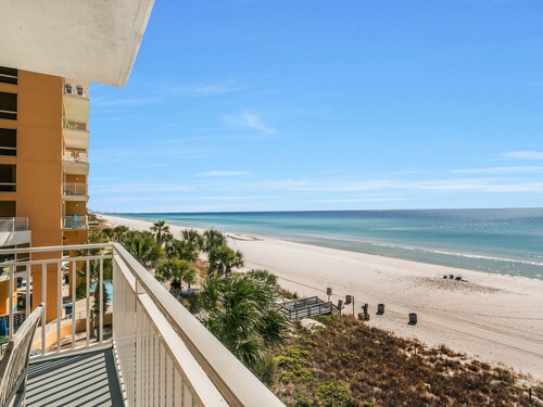2 Gulf front Masters. 1st floor corner unit with wraparound private balcony.