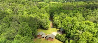 5 ACRES w FISH POND, CREEK, GAME ROOM, GYM, GREENHOUSE Spacious 5-bedroom cabin