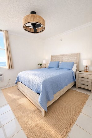 1 bedroom, iron/ironing board, WiFi, bed sheets - Cozy Boho Beach Retreat • Ocean View + Parking + Wifi + Steps to the Beach (Luquillo)