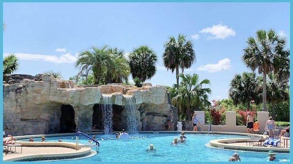 Outdoor pool, a heated pool