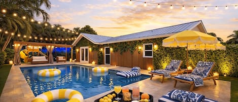 Outdoor pool, a heated pool