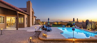 Private Desert Retreat w/ Heated Pool + Spa • Mountain Views