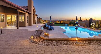 Private Desert Retreat w/ Heated Pool + Spa • Mountain Views