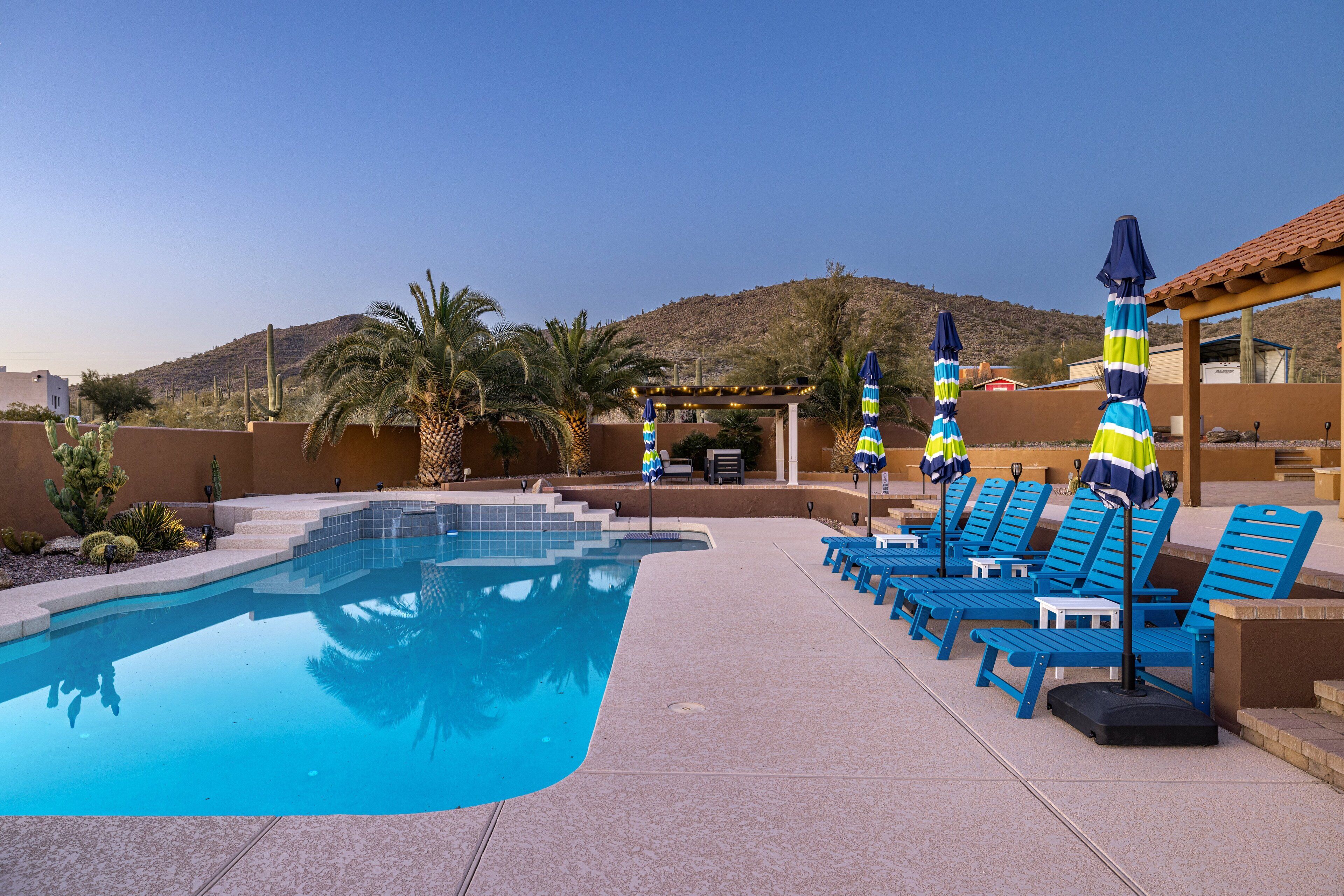 A heated pool