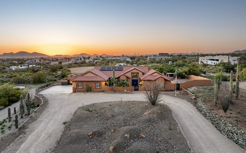 Private Desert Retreat w/ Heated Pool + Spa • Mountain Views